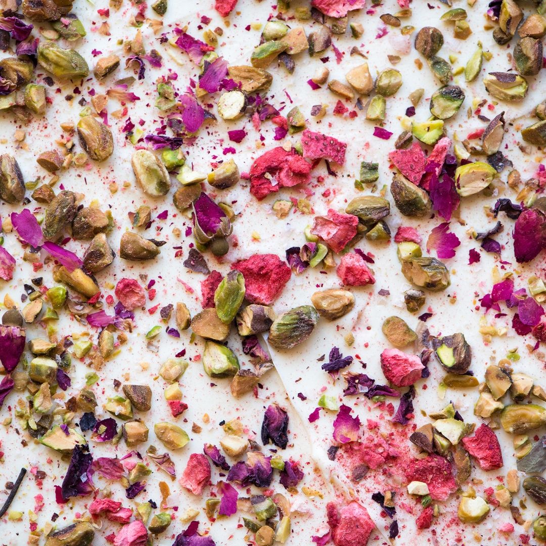 Rose, Strawberry & Pistachio Bark