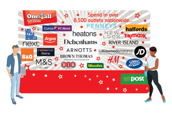 One4all Multi-Store Gift Cards – Thousands of choices with one gift card