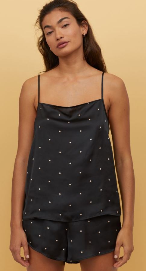 pyjama strappy top and shorts