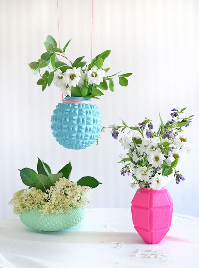 Turn lampshades into vases